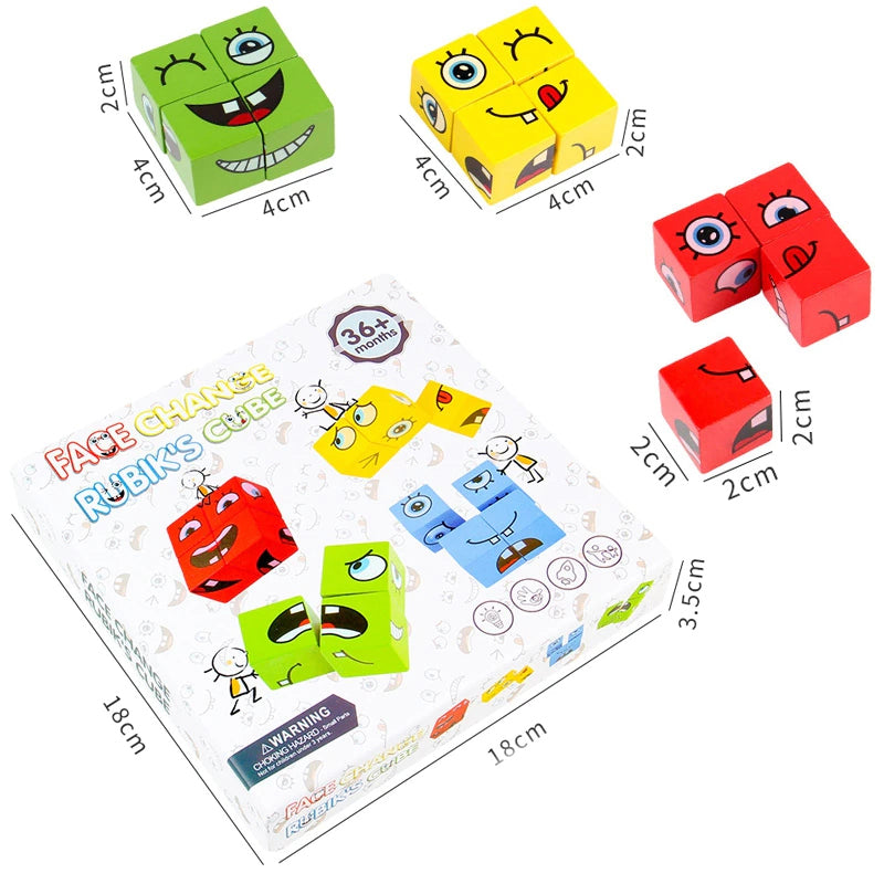 Face Change Rubiks Cube Game Matching Block Puzzles Game Puzzles Building  Cubes Toy with Bell Only MX$ 249.00 PatPat MX Mobile