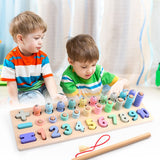 Wooden Magnetic Number Sorting Board