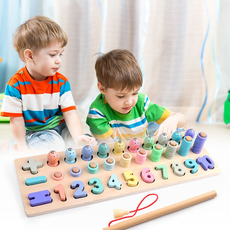 Wooden Magnetic Number Sorting Board