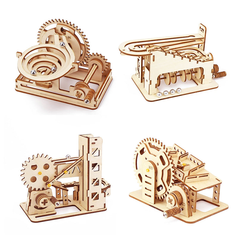 Wooden Puzzle Marble Racer Kit